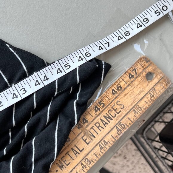 Comfy USA Dress Extra Small Black White Striped 3/4 Sleeve Casual Fit Made In US - Picture 6 of 6